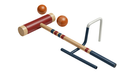 Isolated Croquet Toys