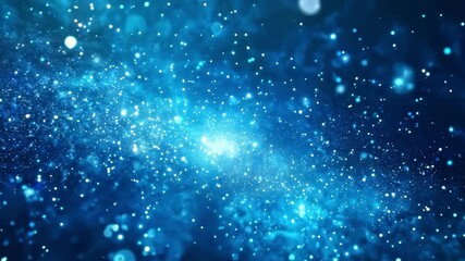 Blue Sparkling Particle Background