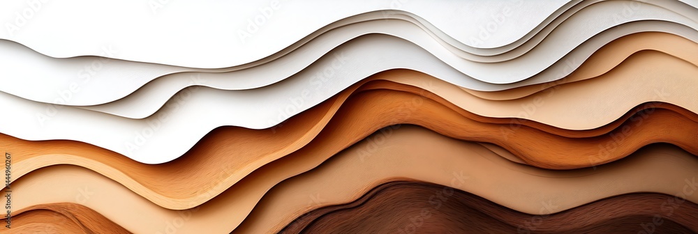 Aufkleber abstract earth tones: a captivating abstract image featuring a layered landscape of earthy tones, fr