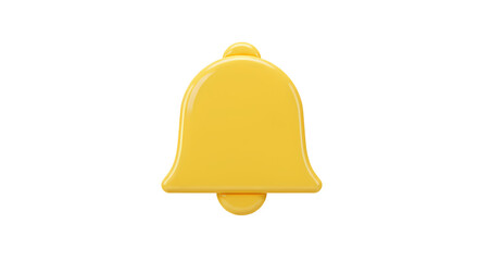 A vibrant yellow bell shines against a black background, invoking feelings of joy, celebration, and anticipation. Timeless symbol.