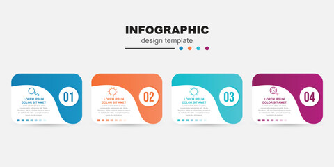 Rounded square infographic with color blocks