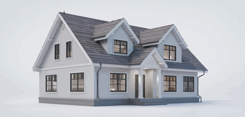 Modern Two Story House Exterior Architectural Design