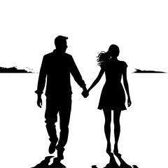 silhouette of a couple
