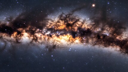 Fototapeta premium Majestic Milky Way Galaxy Cosmic Dust and Nebulae in Space