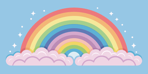 Soft pastel rainbow gradient background with whimsical dreamy tones