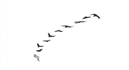 Flock of birds in flight (1)