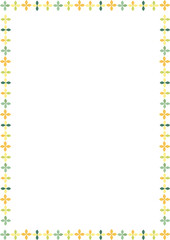 Leaves colorful frame. Doodle leaf Thanksgiving template. Frame with empty space for your text