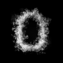 Curling Smoke Letter O Overlay - Elegant Smoke Text Effect for Mystical Designs. Perfect for Dark, Gothic and Fantasy Projects.