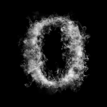Curling Smoke Letter O Overlay - Elegant Smoke Text Effect for Mystical Designs. Perfect for Dark, Gothic and Fantasy Projects.