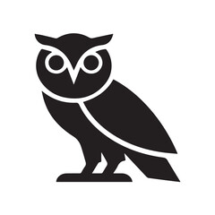 owl on white background