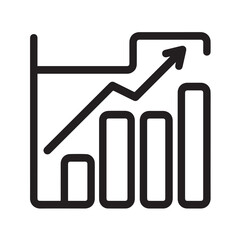 Data analysis icon vector set. profit graph illustration sign collection. data science symbol or logo