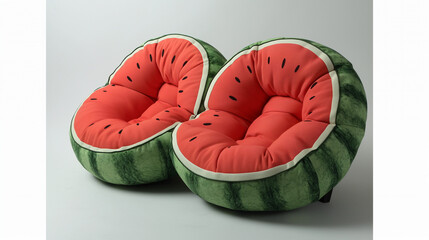 Unique watermelon-shaped chairs for playful decor