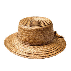 straw hat on white background