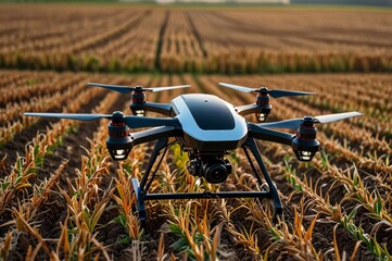 Naklejka premium Agrodrone for processing fields, smart farming