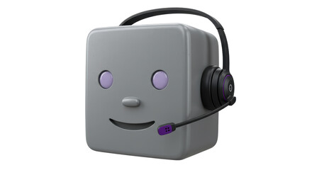 Isolated Customer Support Robot Headset