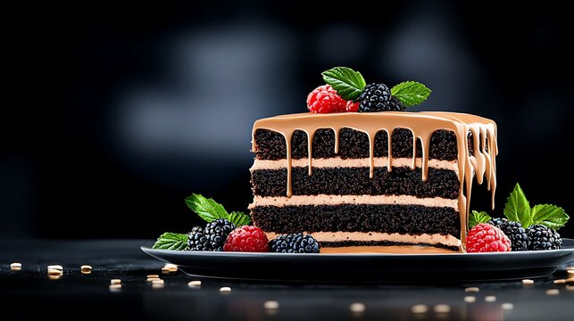 Layered strawberry cake