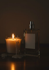 Scented candle and perfume bottle (3)