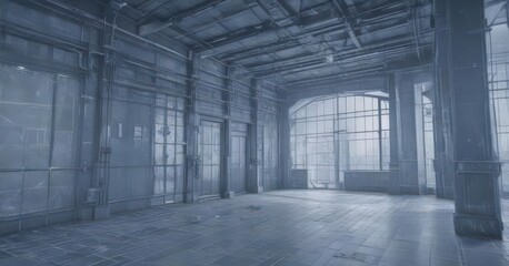 Blueprint style photo effect with faded blue tones and realistic grid overlay  Ideal for architectural & engineering mockups ,  pattern,  background,  realistic