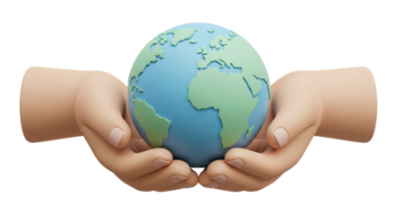 Isolated World in Hands