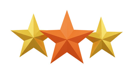 Fototapeta premium Isolated Three Stars Ranking