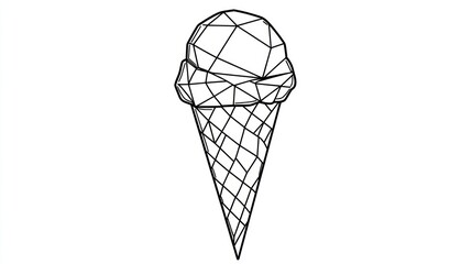 Abstract Ice Cream Cone