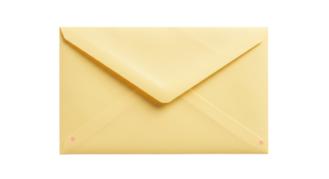 Isolated Yellow Envelope