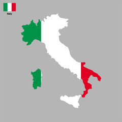 Obraz premium Italy map vector isolated on transparent background