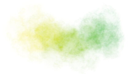 Abstract colorful smoke cutout on transparent background. Clouds fog steam cutout with seamless colors realistic. Watercolor paint brush strokes.