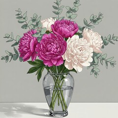 bouquet of roses in a vase