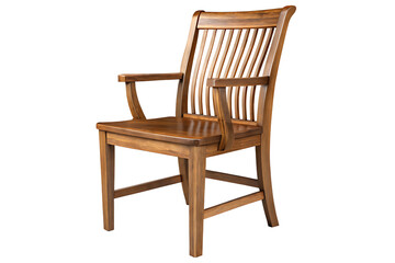 wooden chair isolated on white