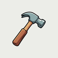Classic Claw Hammer Illustration Tool Construction Repair