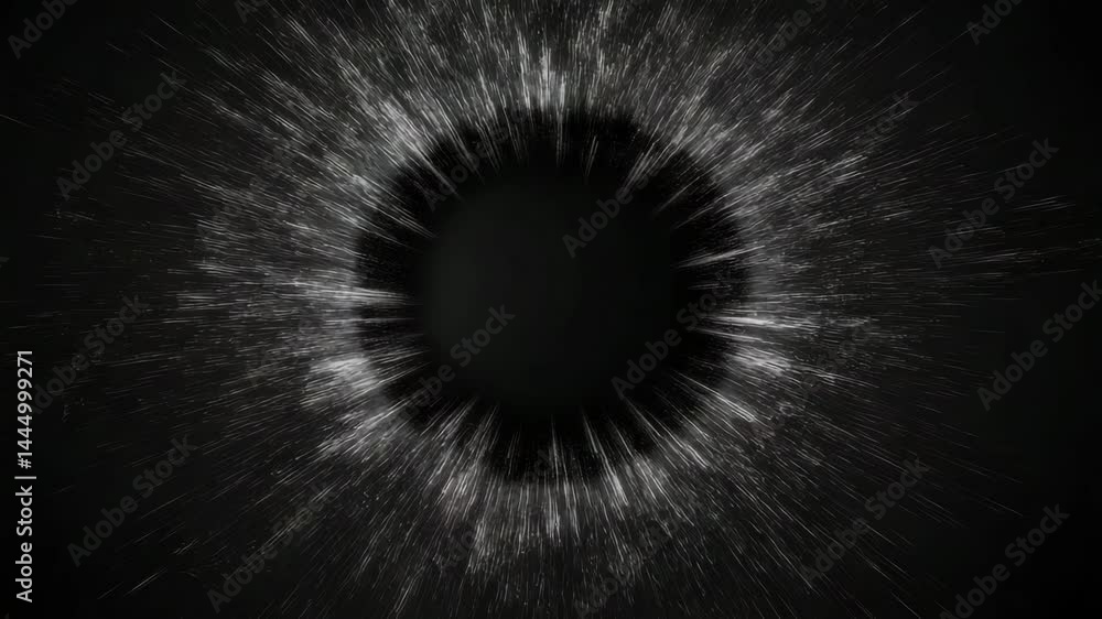 Poster abstract dark particle burst expanding outwards background