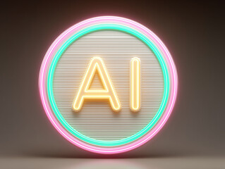 neon sign AI icon