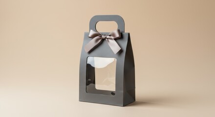 Gift Bag with Window and Ribbon