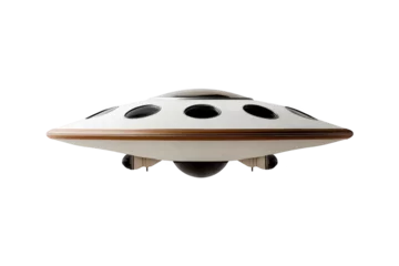 Poster Classic white and brown ufo on transparent background