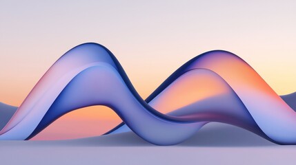 Abstract swirling fluid shapes against a gradient color background