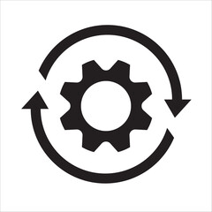 Sync icon in flat style