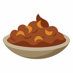 Beef stroganoff vector on white background