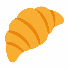 Croissant vector on white background
