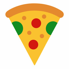 Pizza vector on white background