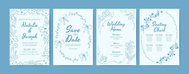 Wedding coquette invitation set
