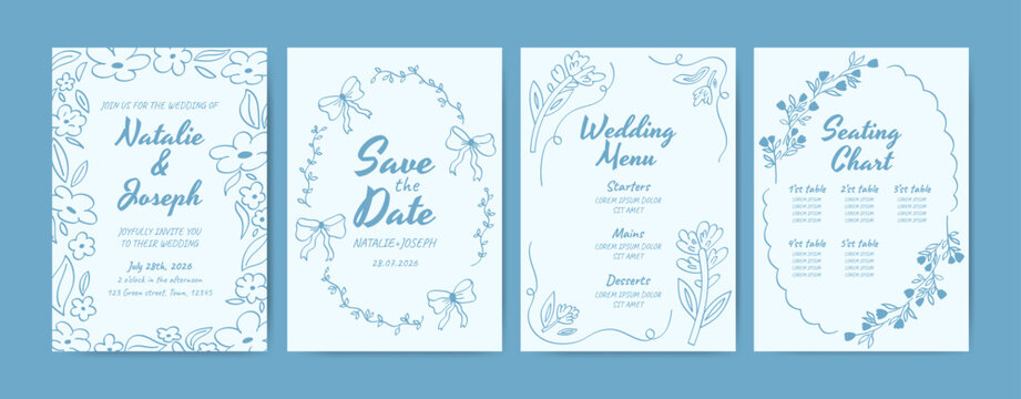 Wedding coquette invitation set