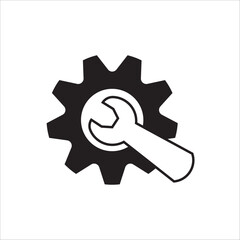 setup icon in line and flat style