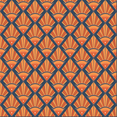 Bold art deco-inspired geometry pattern fused with vintage glamor