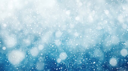Soft winter scene with blurry snowflakes.