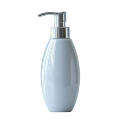 Fototapeta premium Elegant White Pump Bottle for Lotion and Liquid Soap Dispenser