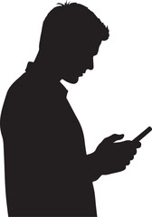 Smartphone User Silhouette Bundle