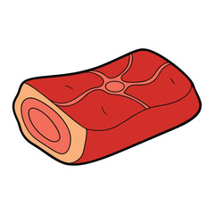 A fresh, thin slice of premium meat with rich color and texture, perfect for sandwiches, charcuterie, or grilling. Its tender, flavorful quality enhances any dish.