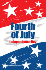 Creative 4th of July illustration abstract US flag on background. Perfect for celebrating American Independence Day with a patriotic and festive design.