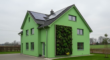 Obraz premium Green house with living wall